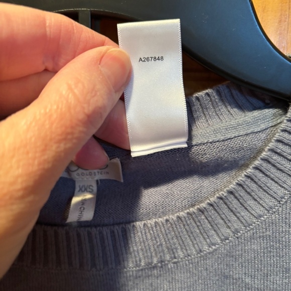 LOGO Lori Goldstein Cotton/Cashmere Blend Sweater with Shirt Tail Hem XXS - Picture 5 of 6